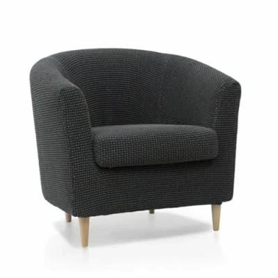 Afbeelding van SOFASKINS® Bankovertrek, super elastisch, exclusief design, ademend en duurzaam, eenvoudig aan te brengen, afmetingen 60 90 cm, donkergrijs