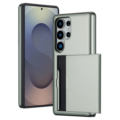 Afbeelding van imoshion Hoesje met pasjeshouder Geschikt voor Samsung Galaxy S25 Ultra Backcover Groen
