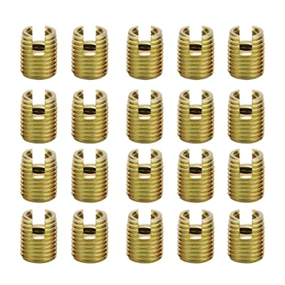 Afbeelding van Schroefdraadinzetstukken, Akozon 20 stuks 302 koolstofstaal zelftappende schroefdraad insert schroef reparatieset (intern M4 x 0,7 extern M6,5 0,75: 8 mm)