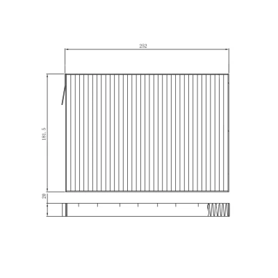 Afbeelding van FEBI BILSTEIN 174257 Interieurfilter Carbon filter 252 181,5 20 RENAULT: Koleos I