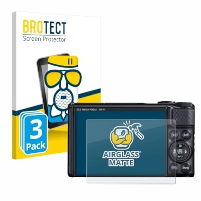 Afbeelding van BROTECT Antireflecterende Glas Screen Protector Mat voor Canon PowerShot SX740 HS (3 Stuks) Schermbeschermer [Beschermglas Folie niet Gehard Glas]