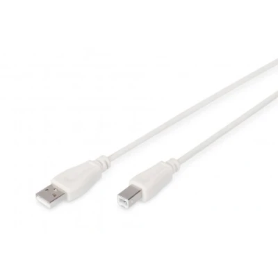 Afbeelding van DIGITUS AK 300102 030 E 3m Lengte USB 2.0 A Mannelijk B Mannelijke Aansluitkabel Beige