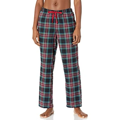 Afbeelding van Amazon Essentials Flanellen slaapbroek voor dames (verkrijgbaar in grote maten), zwart geruit, medium