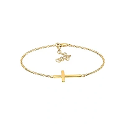 Afbeelding van Elli Cross Basic Armband goldcoloured, Dames, Maat: 18, Gold coloured