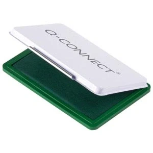 Afbeelding van Q CONNECT stempelkussen, ft 90 x 55 mm, groen stempelkussen