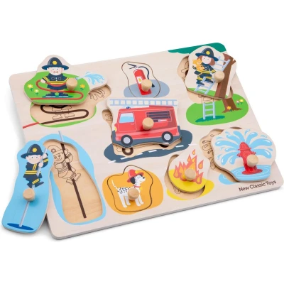 Afbeelding van New Classic Toys Knoppuzzel Brandweer