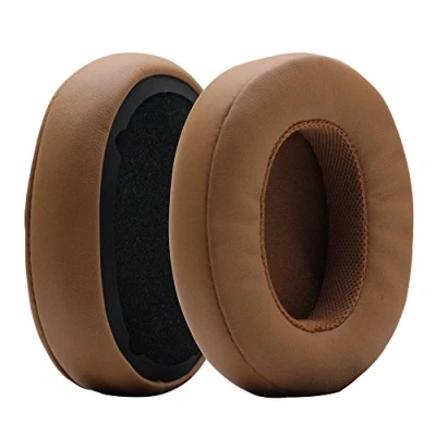 Afbeelding van Poyatu Vervanging Oorkussens voor Skullcandy Crusher/ANC/EVO Bluetooth Draadloze Hesh 3 &amp; EVO ANC Hoofdtelefoon Grijs/Tan Memory Foam Oordopjes Reparatie Onderdelen Bruin