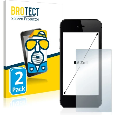 Afbeelding van BROTECT Antireflecterende schermbeschermer mat (2 Stuk, Universeel), Smartphone beschermfolie, Grijs