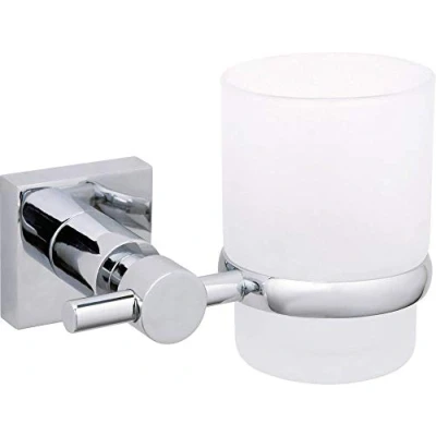 Afbeelding van tesa® Hukk bekerhouder, hoogglans verchroomd metaal, zelfklevend, 95 mm x 127 96