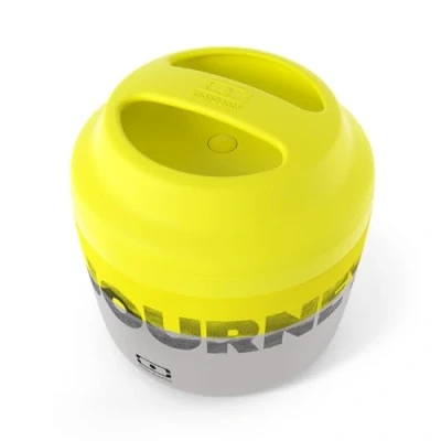 Afbeelding van monbento MB Element The Journey Geïsoleerde lunchbox houdt maaltijden warm/koud Ideale voor werk/wandelen/outdoor BPA vrij Geel metaal