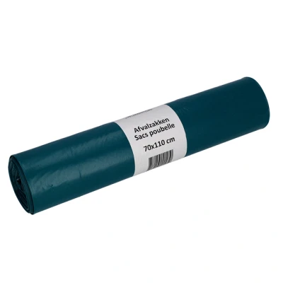 Afbeelding van 10x Afvalzak Cleaninq 70x110cm LDPE recycled T70 120L blauw