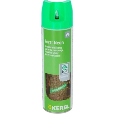 Afbeelding van Kerbl Forst Neon 291405 Markeringsspray voor hout, metaal en beton in neongroen, op biologische alcoholbasis,