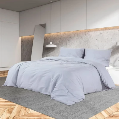 Afbeelding van vidaXL Dekbedovertrekset lichtgewicht 240x220 cm microvezel grijs