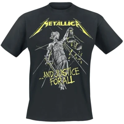 Afbeelding van Metallica ...And Justice For All Tracklist T shirt zwart 4XL Katoen Band merch, Bands