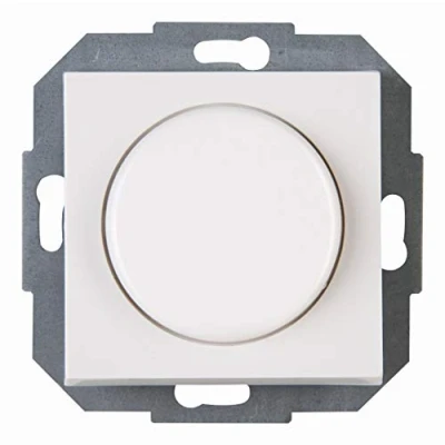 Afbeelding van Kopp Athenis zuiver wit, universele dimmer met druk wisselschakelaar voor LED, faseaan en faseafsnijding, LED 3 100 Watt, gloeilampen 10 250 845829080