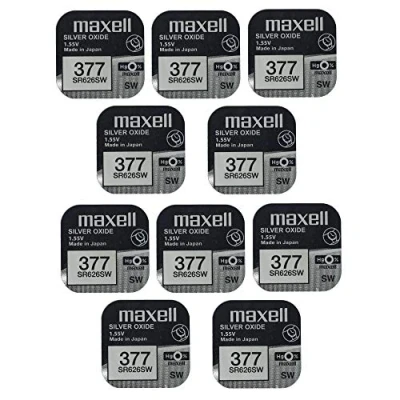 Afbeelding van 10 x Maxell SR626SW SR626 AG4 377 1.55v Horloge Batterijen
