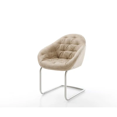 Afbeelding van sledemodel Gaio Flex rond roestvrij staal beige vintage