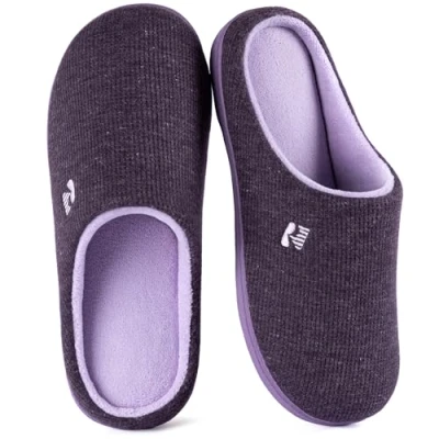Afbeelding van RockDove Originele tweekleurige pantoffels voor dames met traagschuim, lila, 36/37 EU