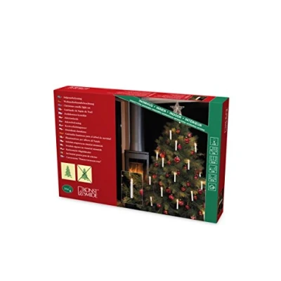 Afbeelding van KONSTSMIDE Kerstboomkaarsen Kerstversiering, kerstboomdecoratie Boomsnoer, toplampen, one string, 16 heldere lampen (1 stuk)