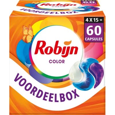 Afbeelding van Robijn Classics Color 3 in 1 wascapsules 4 x 15 wasbeurten voordeelverpakking 60
