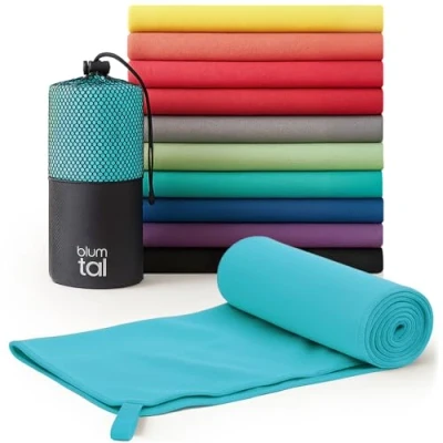 Afbeelding van Blumtal Sporthanddoek microvezel: 80 x 40cm, lichtgroen, set van 2