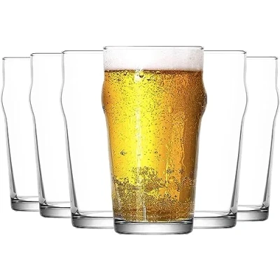Afbeelding van Nonic bier of ciderglazen, 1 pint, verpakking van 6 stuks