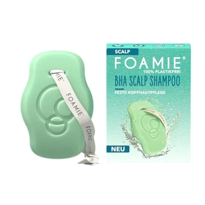 Afbeelding van Foamie Vaste shampoo SCALP, anti roos shampoo, hoofdhuid met BHA, salicylzuur en kaasjesbloesem extract, gespecialiseerd in hoofdhuidverzorging, krachtloos haar oplossing, 80 g