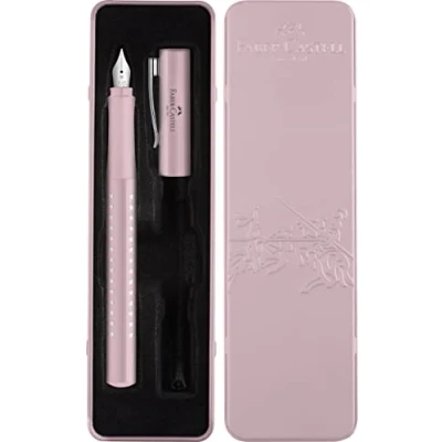 Afbeelding van Vulpen Faber Castell sparkle M in bewaarblik rose metallic