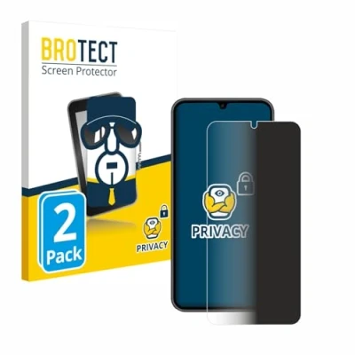 Afbeelding van BROTECT privacy screenprotector voor Samsung Galaxy A34 5G Enterprise Edition Folie Beschermfolie Blauwlichtfilter (2 Stuks)