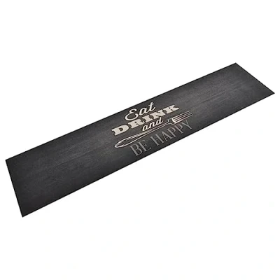 Afbeelding van vidaXL Keukenmat wasbaar keukenprint 60x300 cm fluweel zwart