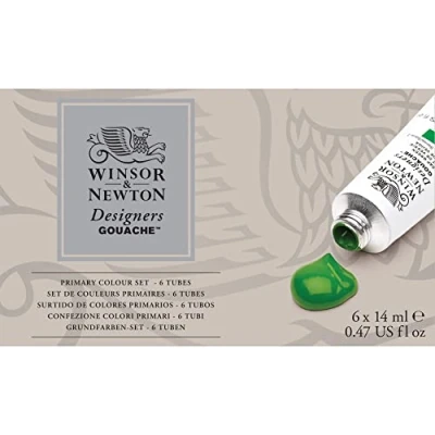 Afbeelding van Winsor &amp; Newton Desginers Gouache Primary Set 6 tubes x 14ml