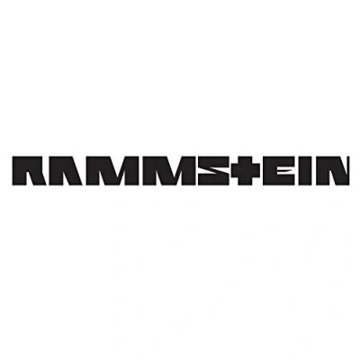 Afbeelding van Rammstein sticker &quot;Rammstein&quot; 100 mm zwart, officiële band merchandise (tekst vrijstaand)