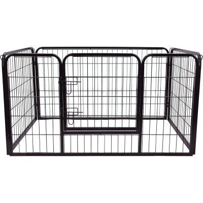 Afbeelding van PawHut Puppyuitloop puppybuitenren buitenren box puppyhek 70 x 80 cm
