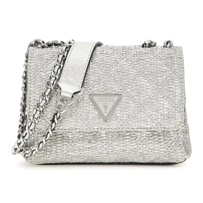 Afbeelding van GUESS Giully II Mini Compound Convertible Flap Bag Silber