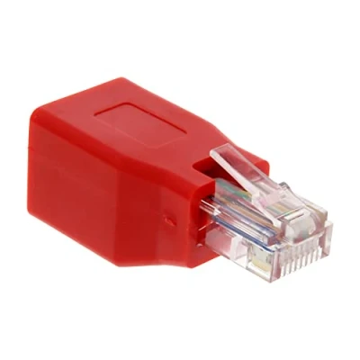 Afbeelding van UTP CAT5e RJ45 (m) (v) crossover netwerkadapter / rood