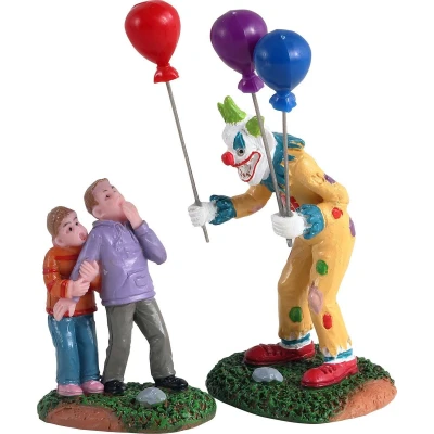 Afbeelding van Lemax Creepy Balloon Seller, Set Of 2 Kersthuisjes &amp; Kerstdorpen
