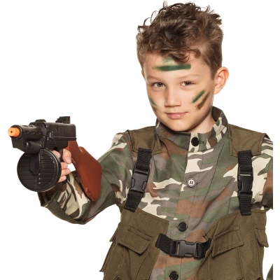 Afbeelding van Speelgoed machine geweer Tommy gun met geluid 50 cm Verkleedattributen