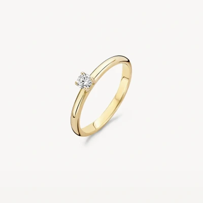 Afbeelding van Blush dames Ring van 14 karaat geelgoud met zirkonia 1112YZI in de kleur Geelgoud, maat: Maat 54 17 mm