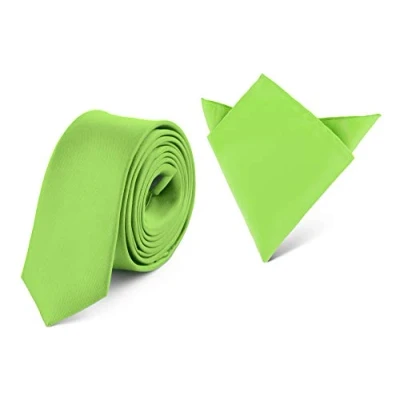Afbeelding van Ladeheid Heren Stropdas &amp; Pochet Set SP/P (150cm x 5cm, 22cm 22cm, Licht Groen)