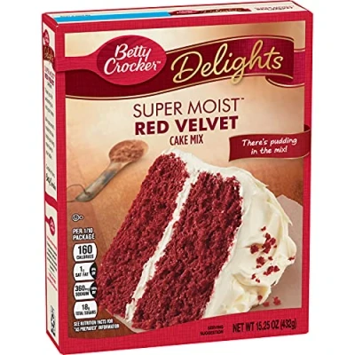 Afbeelding van Betty Crocker Super Moist Red Velvet Cake Mix 15.25oz