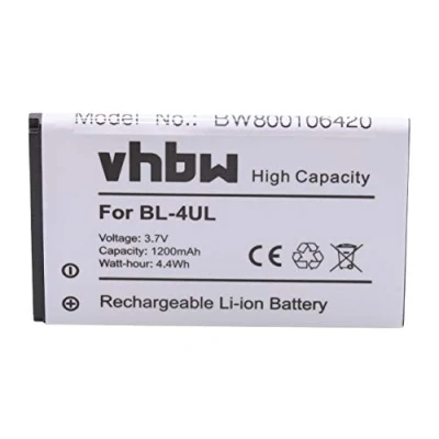 Afbeelding van vhbw Accuvervanging voor Nokia BL 4UL, 4WL mobiele telefoon smartphone (1200 mAh, 3,7 V, Li Ion)