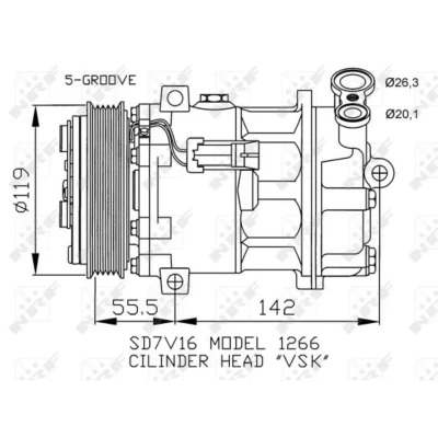 Afbeelding van Compressor, airconditioning NRF 32269