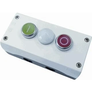 Afbeelding van Eaton rmq titan m22 drukknopkast compl knop groen i 1m 1v lamp wit led 85 264vac rood o beh b 153mm h 80mm d 56mm 216533