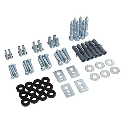 Afbeelding van RICOO tv muurbeugel VESA schroeven set SPZ0200 beugel tot max. 100 kg met S10 pluggen voor massief betonnen muren, houtschroeven, assortiment M4 M5 M6 M8 66 delen