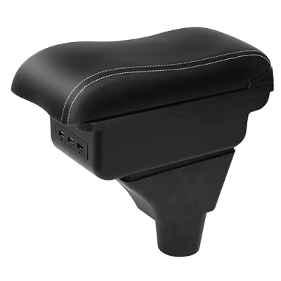 Afbeelding van Auto Armsteun Compatibel met FIAT PANDA II Interieur Center Opbergdoos USB poort Retrofit Onderdelen