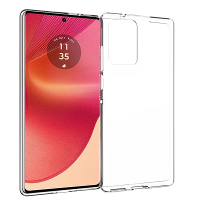 Afbeelding van Motorola Edge 50 Fusion Hoesje Siliconen en TPU (zacht) Accezz Backcover/Softcase Transparant Telefoonhoesje