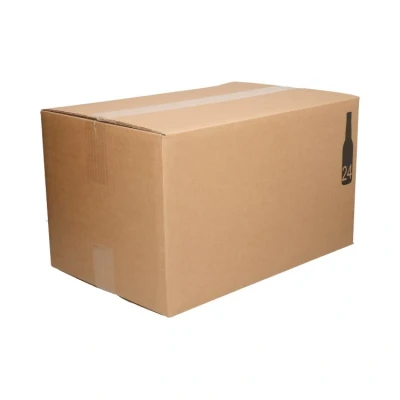 Afbeelding van Bierflesverpakking + Interieur voor 24 flessen 417x277x238mm Bruin