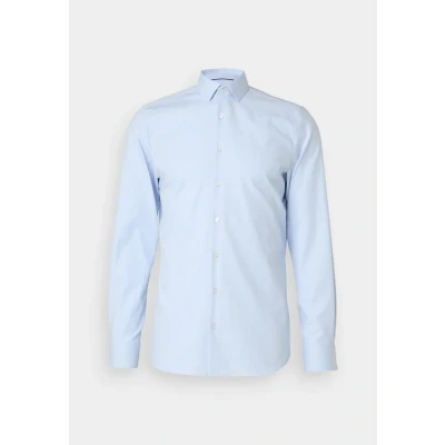 Afbeelding van OLYMP Overhemd Level 5 24/Seven Lichtblauw maat 37 Heren Overhemden Casual Effen met Body fit Pasvorm Polyester