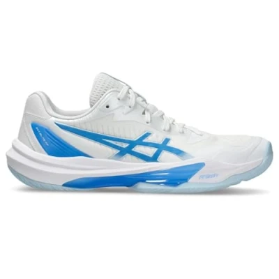 Afbeelding van Asics SKY Elite FF 3 Volleybalschoenen, Dames, Maat: 43.5, White/blue coast Textiel/ synthetisch