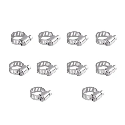 Afbeelding van 10 Stks Slang Clips 6 12mm Jubilee Verstelbare 304 Rvs Slangklemmen Worm Drive Pijpen Klemmen